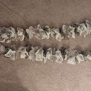 Brown, Tan and White Ruffled Scarf